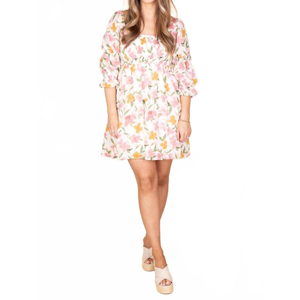NEW SWEET LEMON presley mini dress in white/ pink/ purple